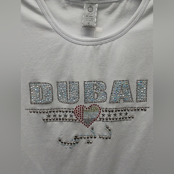 Zara White Dubai Graphic Muscle Tee - Picture 3 of 4